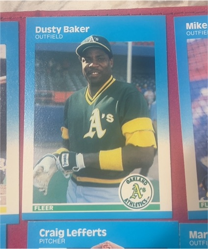 1987 Fleer #387 Dusty Baker — front