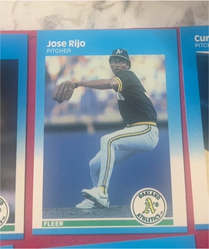 1987 Fleer #404 Jose Rijo Oakland Athletics — front