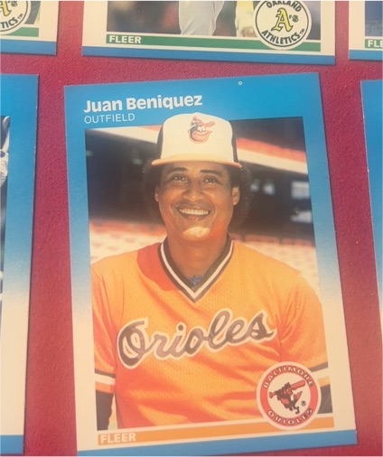 1987 Fleer #462 Juan Beniquez — front