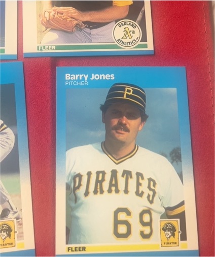 1987 Fleer #611 Barry Jones — front
