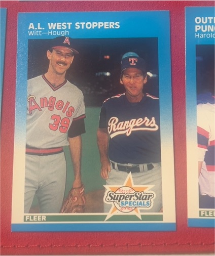 1987 Fleer #641 Mike Witt / Charlie Hough A.L. West Stoppers — front