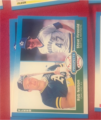 1987 Fleer #653 Rob Nelson / Steve Fireovid — front