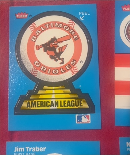 1988 Fleer Baseball Baltimore Orioles Team Sticker — front