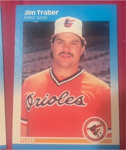 1987 Fleer #482 Jim Traber — front