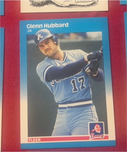 1987 Fleer #519 Glenn Hubbard — front