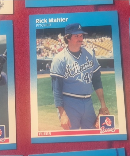 1987 Fleer #501 Rick Mahler — front