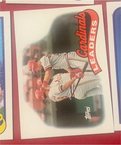 1989 Topps #261 Cardinals Leaders St. Louis Cardinals — front