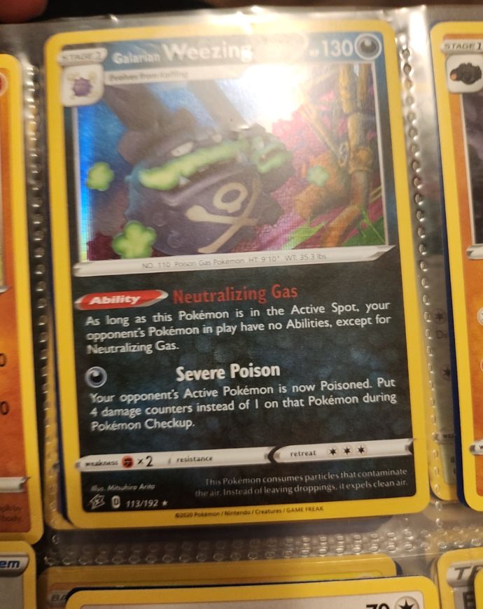 2021 Pokémon TCG #113 Galarian Weezing — front