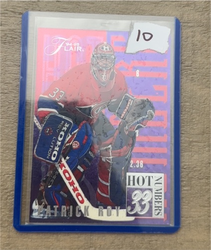 1994-95 Flair Hot Numbers #8 Patrick Roy — front