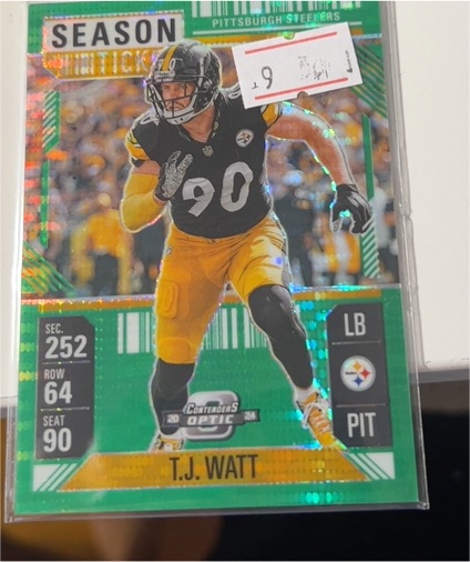 2024 Panini Contenders Optic Season Ticket #252 T.J. Watt — front