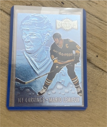 1996-97 Fleer Metal Universe Ice Carvings Mario Lemieux — front