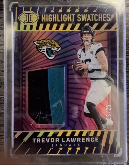 2024 Panini Illusions #HS-TLE Trevor Lawrence Highlight Swatches — front