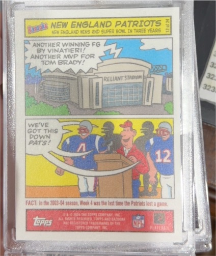 2004 Topps Bazooka Comics #12 Tom Brady New England Patriots — front