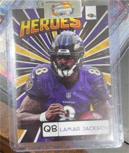 2023 Off Szn Customs Heroes #H-2 Lamar Jackson — front