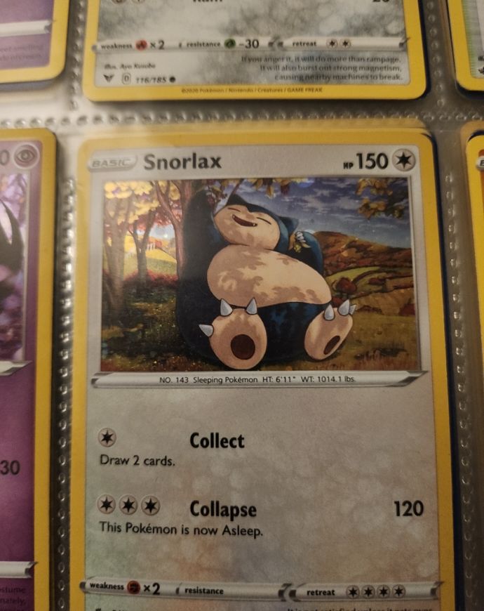 2020 Pokémon Sword & Shield #141 Snorlax — front