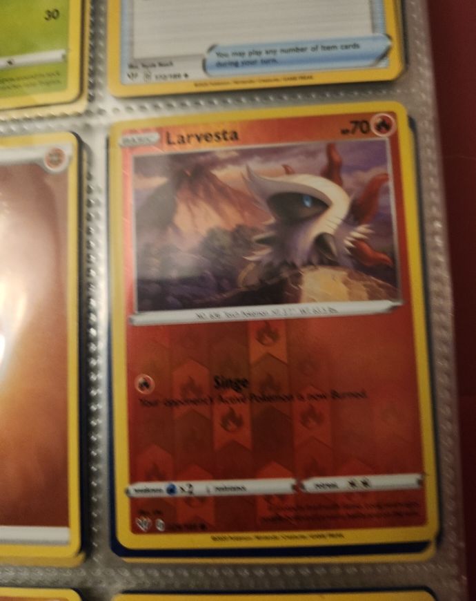 2020 Pokémon TCG Sword & Shield #16 Larvesta — front