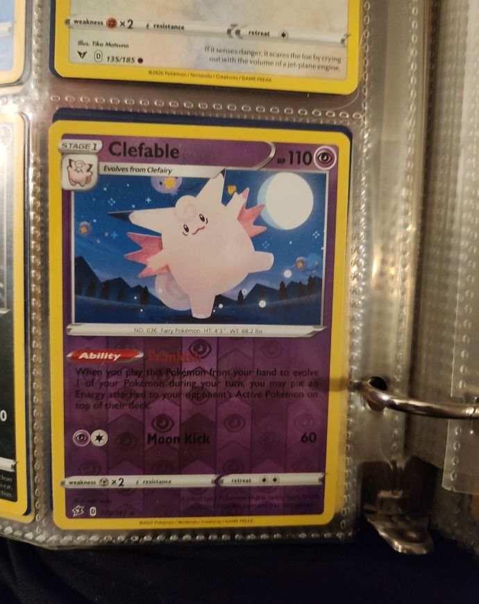 2020 Pokemon Swsh02: Rebel Clash #75 Clefable — front
