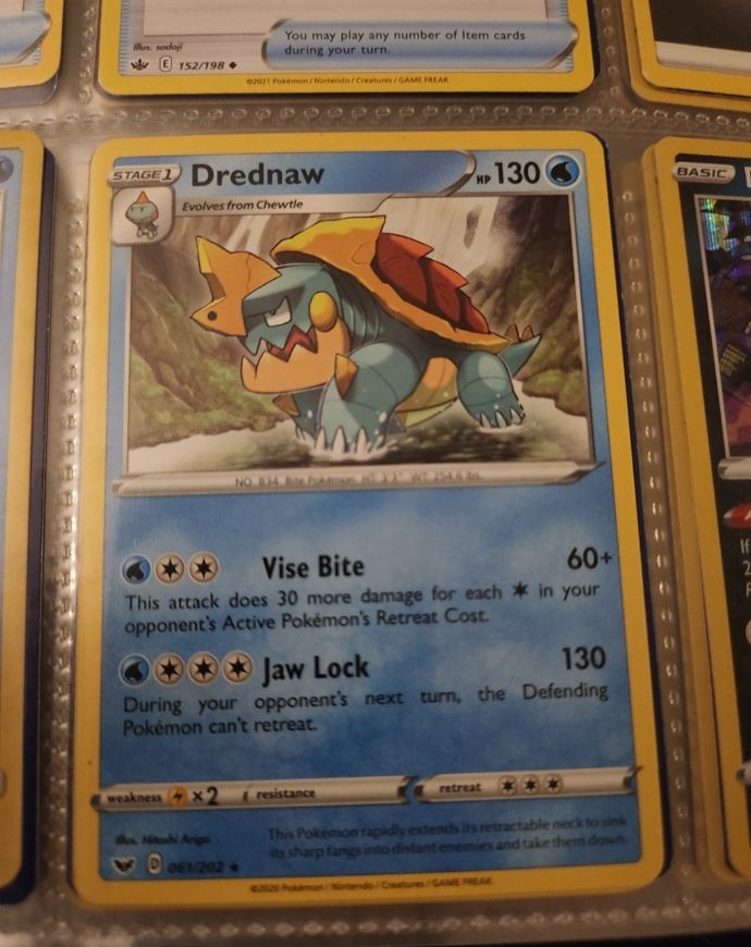 2020 Pokémon Sword & Shield #061 Drednaw — front