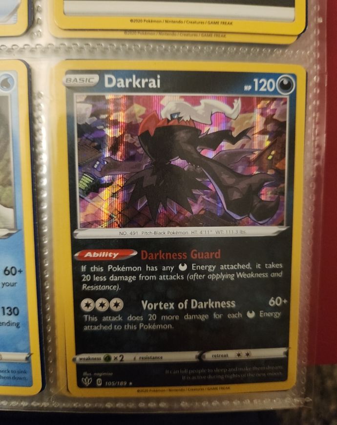 2020 Pokémon Darkness Ablaze #105 Darkrai — front