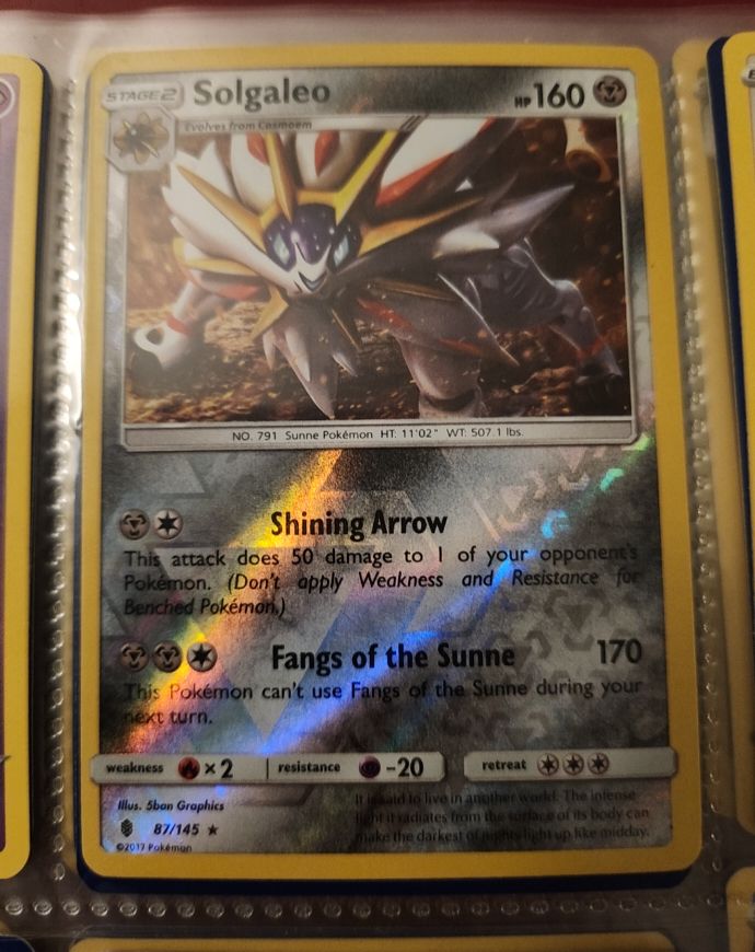 2017 Pokémon Guardians Rising #87 Solgaleo — front