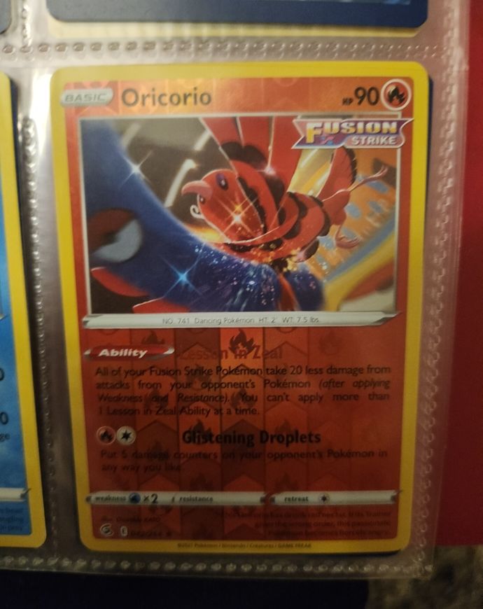 2021 Pokemon Fusion Strike #042 Oricorio — front
