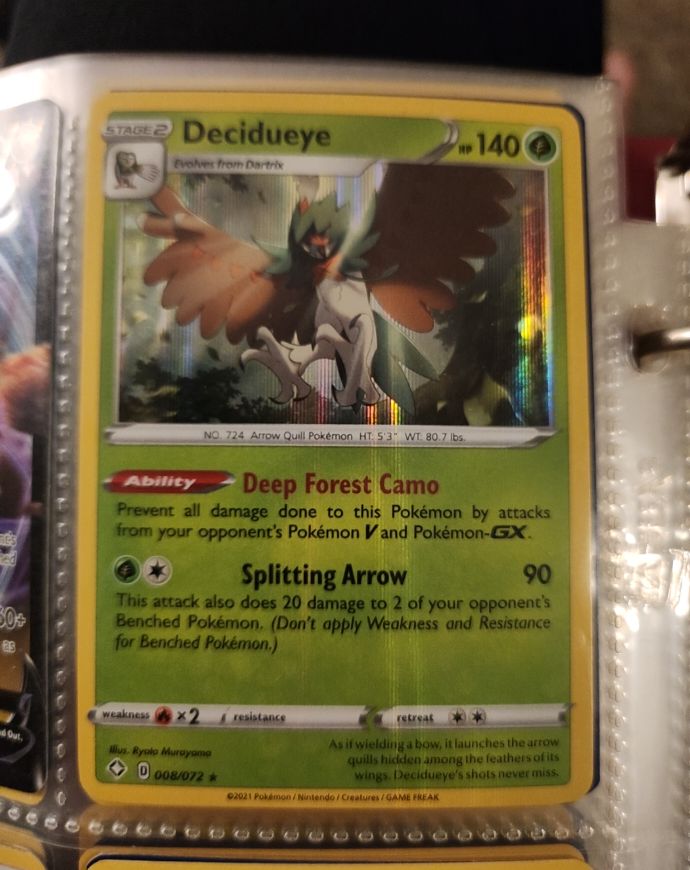 2021 Pokémon #008 Decidueye — front