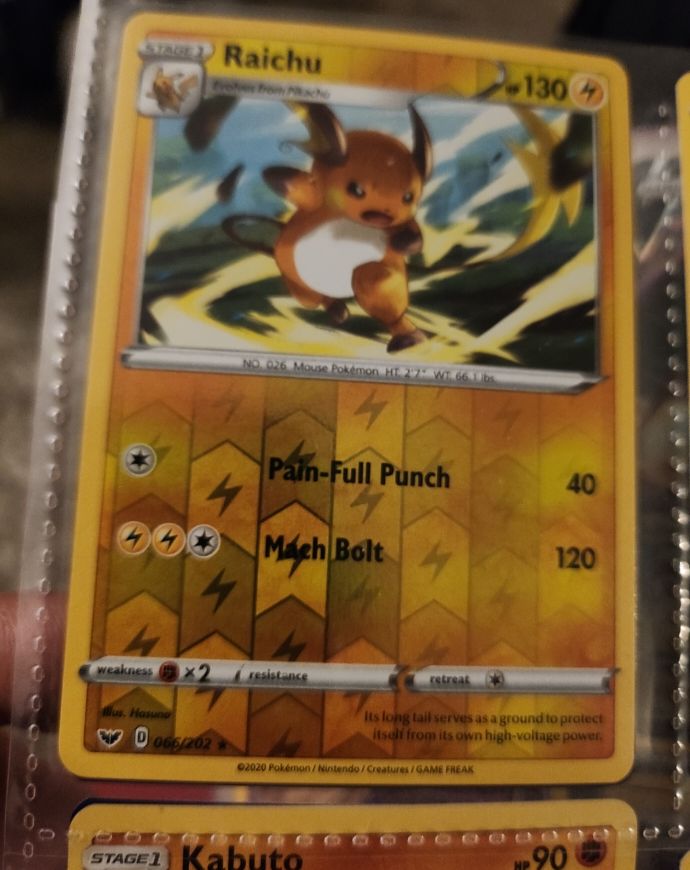 2020 Pokemon Sword & Shield #066 Raichu — front