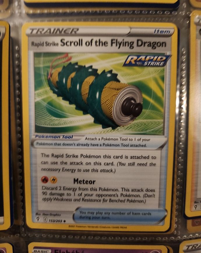 2021 Pokémon Evolving Skies #153 Scroll of the Flying Dragon — front