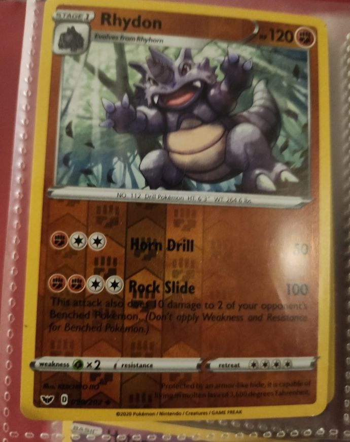 2020 Pokémon #098 Rhydon — front