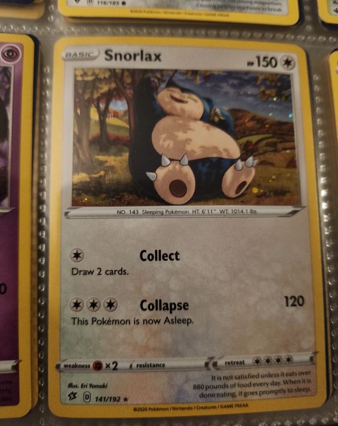 2020 Pokémon #141 Snorlax — front