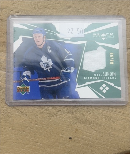 2003-04 Upper Deck Black Diamond Threads #DT-MS Mats Sundin — front