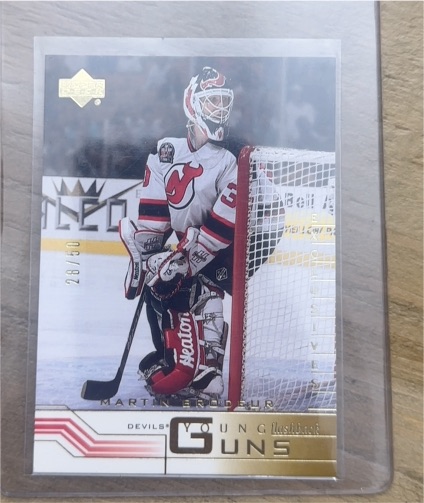 2001 Upper Deck Young Guns #221 Martin Brodeur — front
