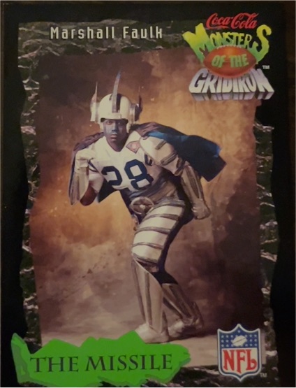 1994 Classic Pro Line Coca-Cola Monsters of the Gridiron #13 Marshall Faulk — front