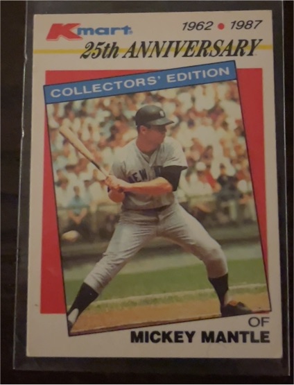 1987 Topps Kmart 25th Anniversary #5 Mickey Mantle — front