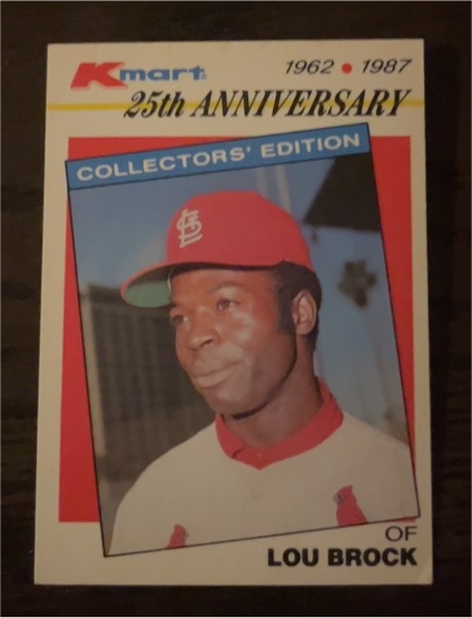1987 Topps Kmart 25th Anniversary #13 Lou Brock — front