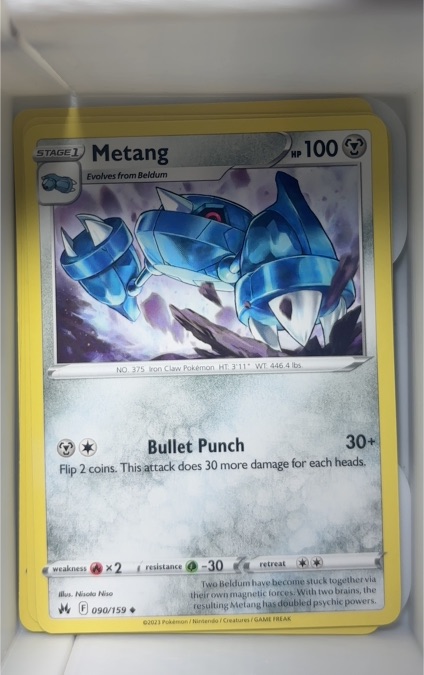 2023 Pokémon Crown Zenith #090 Metang — front