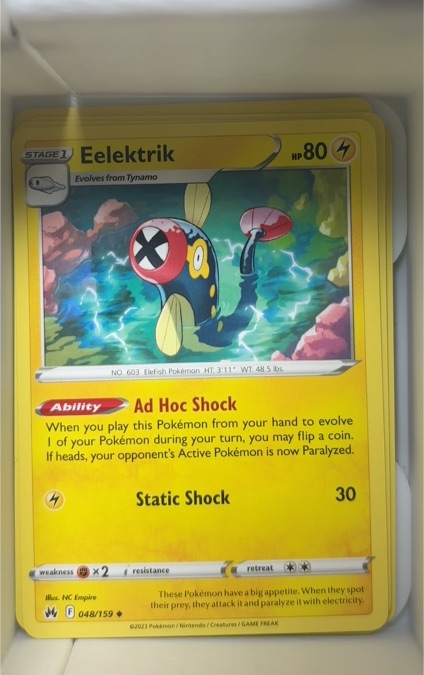 2023 Pokemon TCG Crown Zenith #048 Eelektrik — front