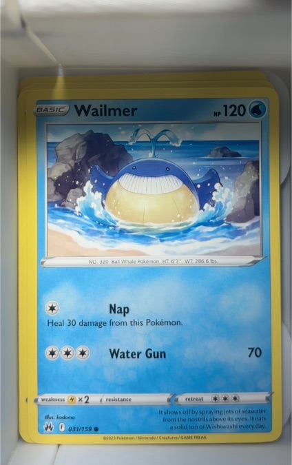 2023 Pokemon SWSH Crown Zenith #031 Wailmer — front