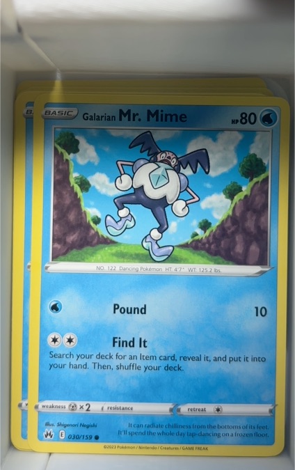 2023 Pokémon Sword & Shield Crown Zenith #030 Galarian Mr. Mime — front