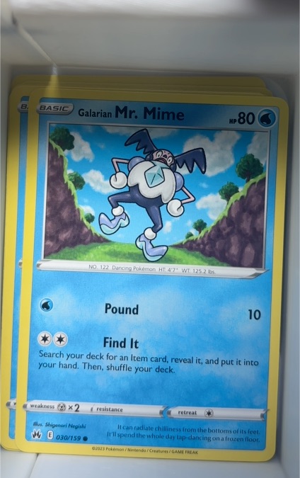 2023 Pokémon SWSH: Crown Zenith #030 Galarian Mr. Mime — front