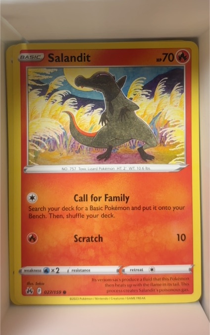 2023 Pokémon Crown Zenith #027 Salandit — front