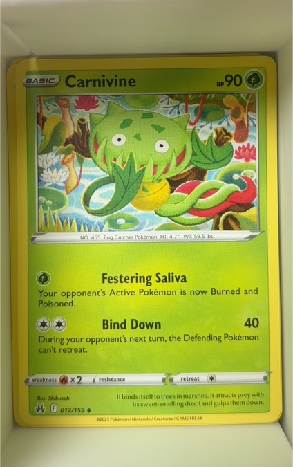 2023 Pokemon TCG Crown Zenith #012 Carnivine — front