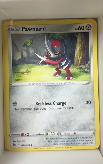 2023 Pokemon Crown Zenith #091 Pawniard — front