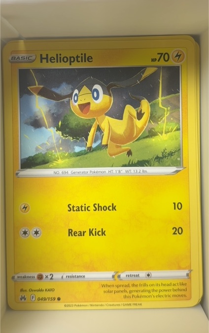2023 Pokemon Crown Zenith #049 Helioptile — front