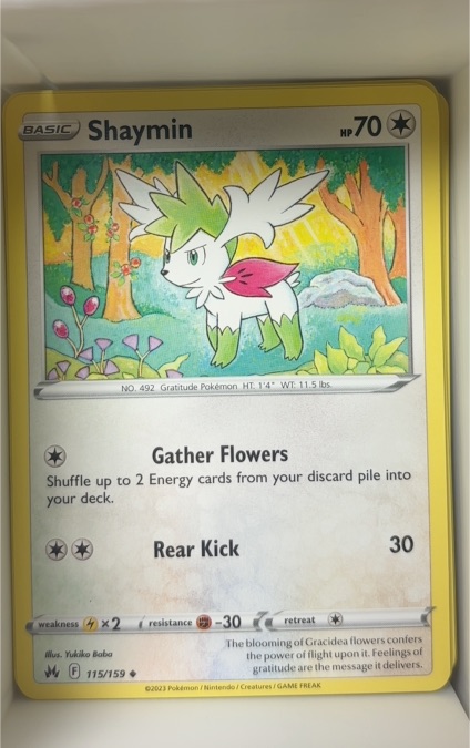 2023 Pokémon Crown Zenith #115 Shaymin — front