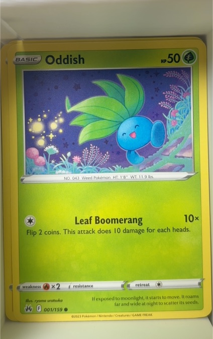 2023 Pokémon Crown Zenith #001 Oddish — front