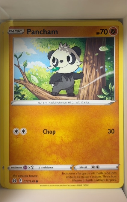 2023 Pokemon Crown Zenith #072 Pancham — front