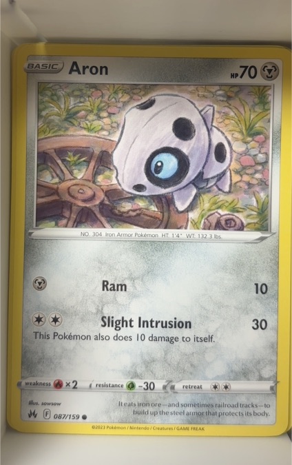 2023 Pokémon Crown Zenith #087 Aron — front
