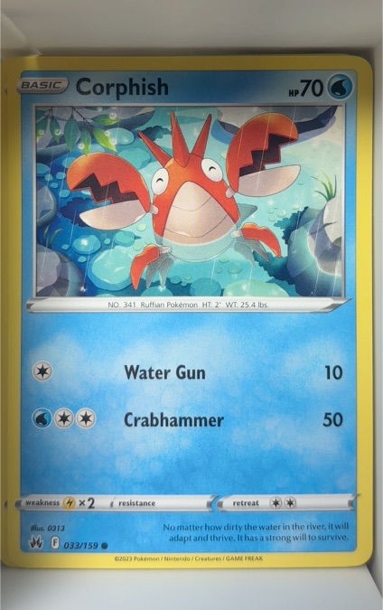 2023 Pokemon Crown Zenith #033 Corphish — front
