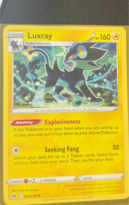2023 Pokémon Crown Zenith #044 Luxray — front